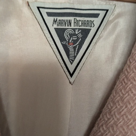 Marvin Richards Blush Pink Textured Coat - Picture 3 of 6